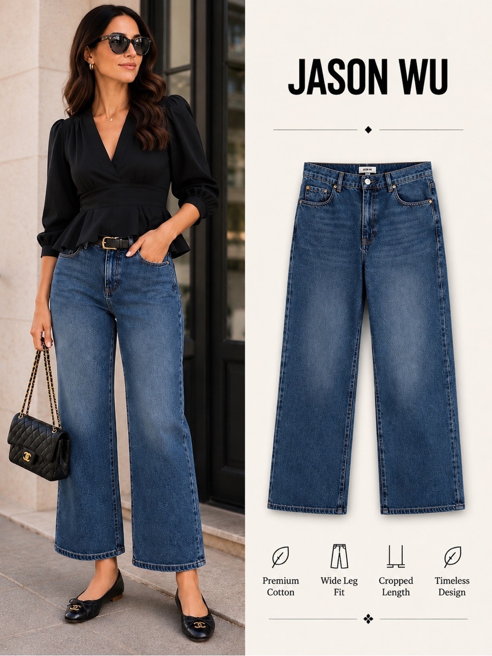 Jason Wu Relaxed Wide-Leg Cropped Jeans - Blue